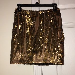 Sequin Gold Skirt
